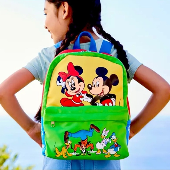 Mickey & Minnie Colorblock retro 90’s style backpack nwot main image 5